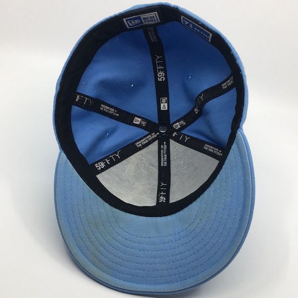 UNC North Carolina Tarheels New Era Fitted Hat Baseball Cap 7 3/8. Map detail. - Picture 10 of 16